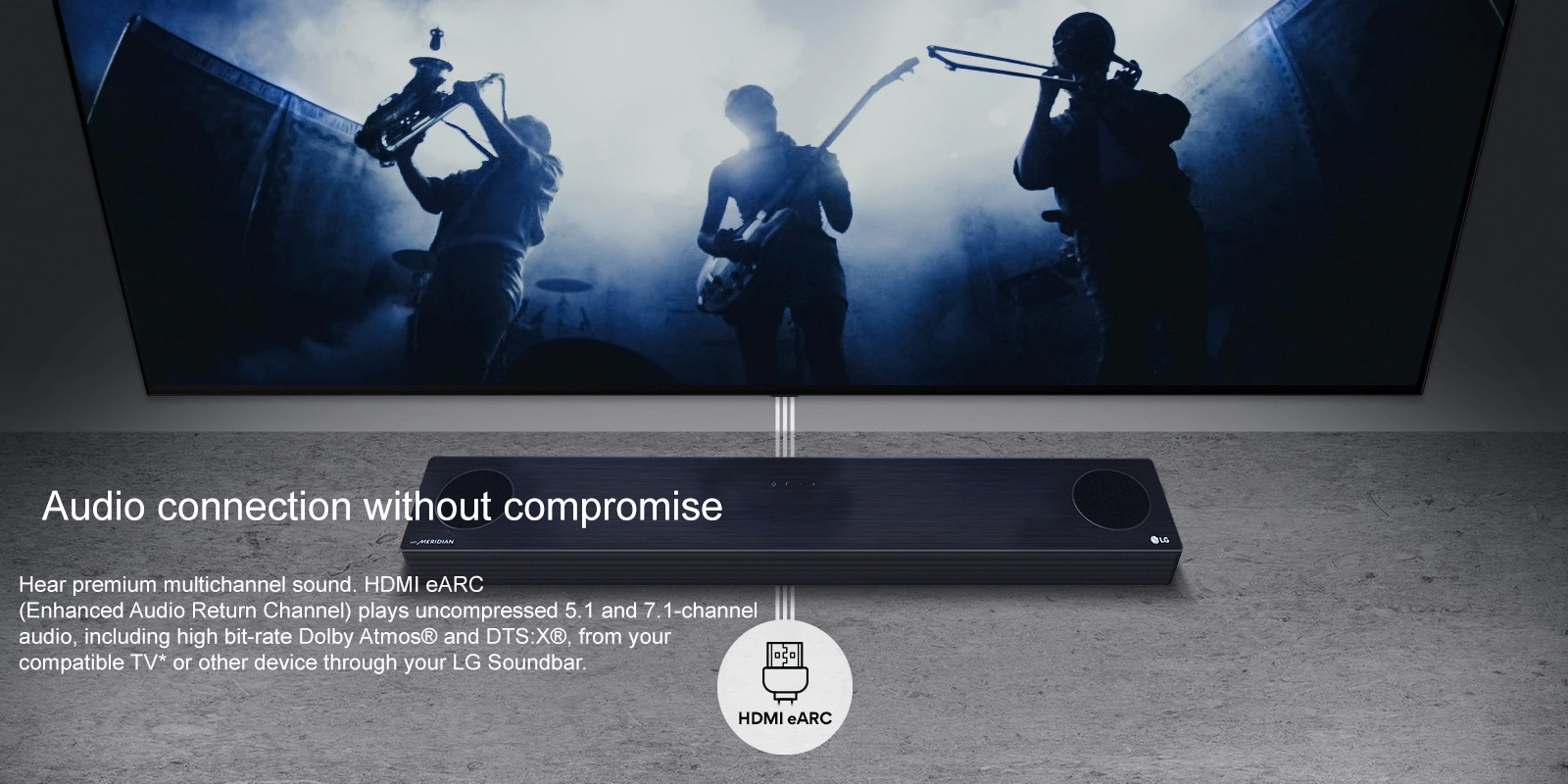 LG SP70Y, 380W, 3.1.2ch w/Meridian & Dolby Atmos® Soundbar - Factory Seconds