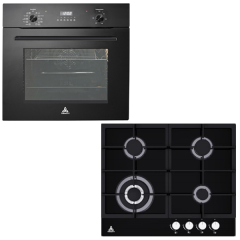 Brand New Trinity TRCSG6010BK 60cm Built-in Electric Oven + 60cm 4 Burner Gas Cooktop Cooking Set
