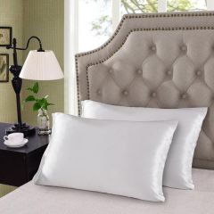 Brand New Royal Comfort Mulberry Silk Pillow Case Twin Pack - White