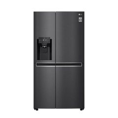 LG GS-L668MBNL 668L Side by Side Fridge with Non-Plumbed Ice & Water Dispenser in Matte Black Finish