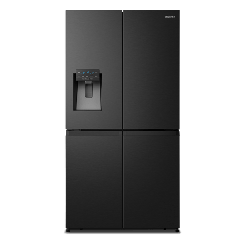 Hisense HRCD650BW 585L Black Steel Pureflat French Door Refrigerator - Factory Seconds 2nd