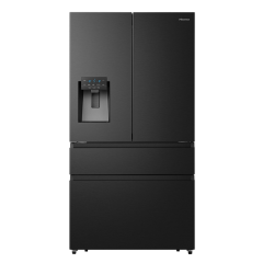 Hisense HRFD560BW 560L Black Steel French Door Pureflat Refrigerator - Factory Seconds 2nd