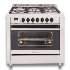 Kleenmaid OFS9021 90cm Freestanding Stainless Steel 109L Oven and 5 Burner Gas Cooktop with Wok Burner - Carton Damaged