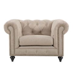 Brand New Riccione Lux Chesterfield Armchair - Fabric and Velvet
