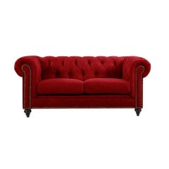 Brand New Riccione Lux Chesterfield 2 Seater Sofa - Fabric and Velvet
