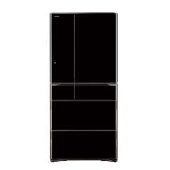 Hitachi RZX740KAXK 670L Black Glass French Door Refrigerator - Factory Second 2nd