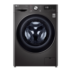 LG WV9-1410B 10kg Black Steel Front Load Washing Machine with Steam+ - Carton Damaged