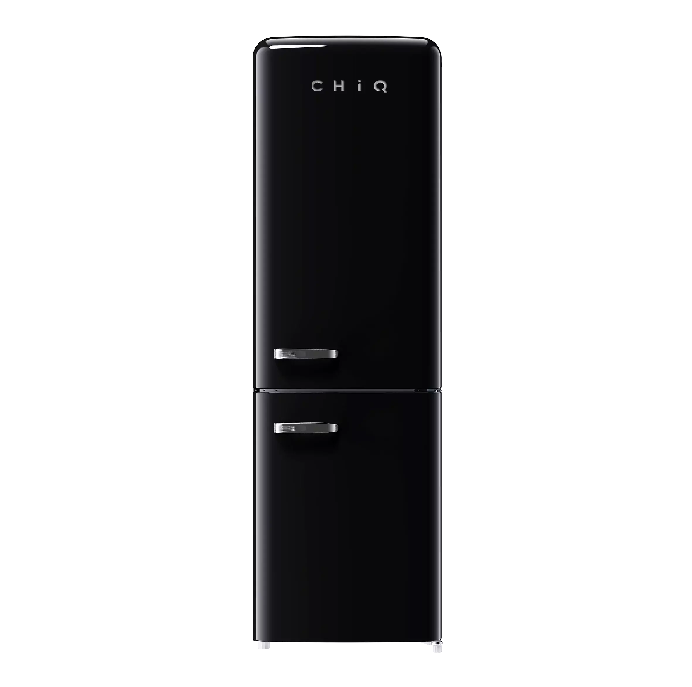 CHiQ 231L Retro Bottom Mount Fridge - Black-CRBM229NB3- Brand New