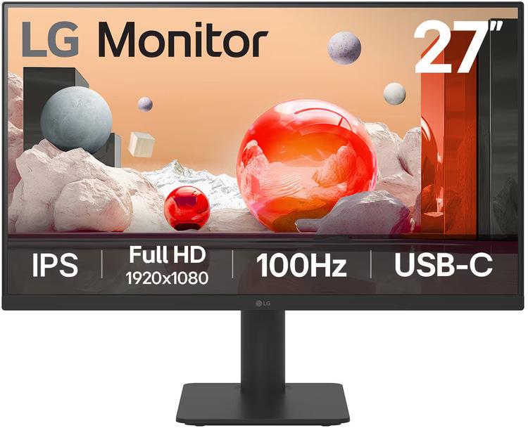 LG 27" IPS FHD 100Hz USB-C 65W Monitor_27MS530B-B - Carton Damaged