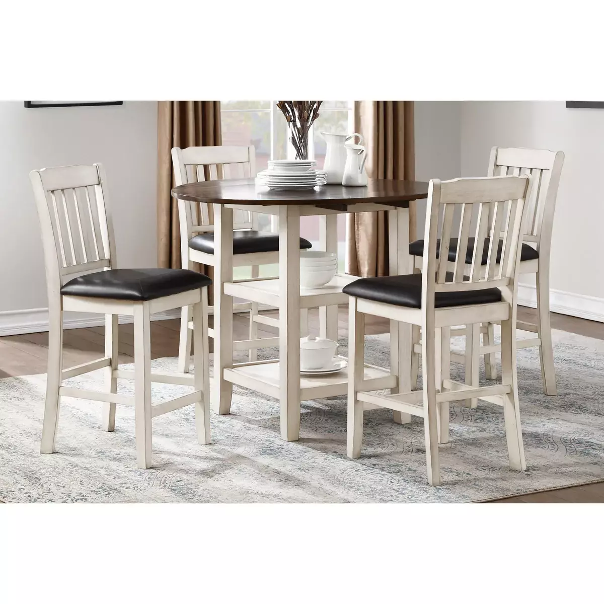 Counter Height 5 Piece Dining Chair and Table Set 5162WW-24/5162WW-36 , Brand new