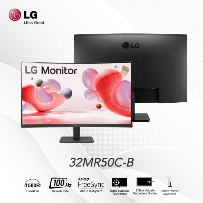 LG 31.5" FHD 100Hz 5ms Curved Monitor 32MR50C-B_ Carton Damaged