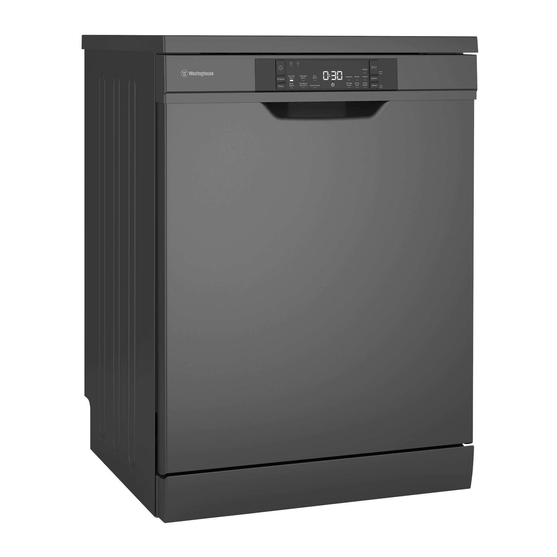 Westinghouse 60cm Dark Stainless Steel Auto Door Dishwasher WSF6606KXB- Factory Seconds