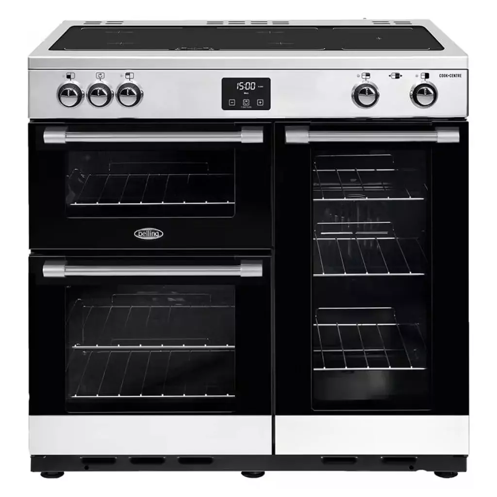 Belling CookCentre Deluxe 90cm Induction Range Cooker - Stainless Steel. BCC900ISS , Factory Seconds