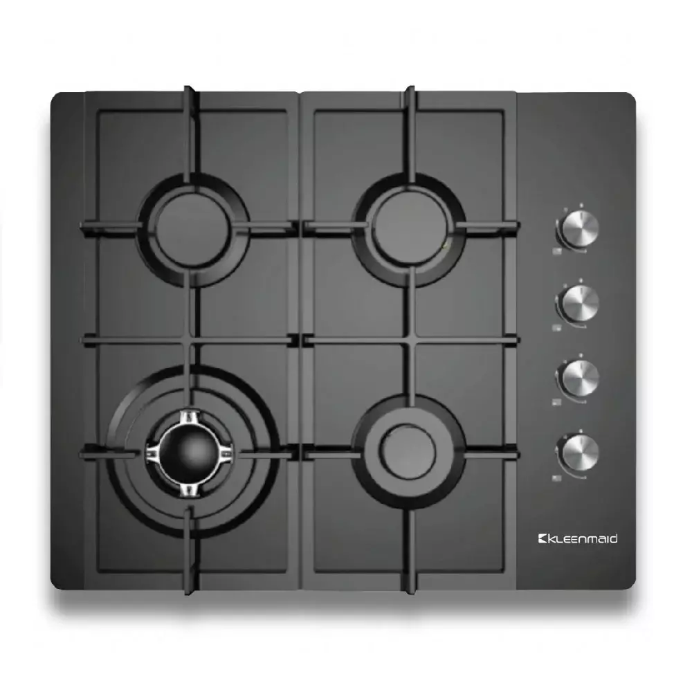 Kleenmaid 60cm Gas On Black Glass 4 Burner Cooktop_GCTK6012- Carton Damaged