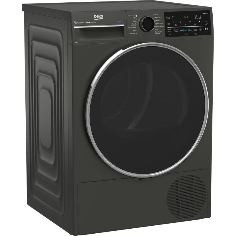 Beko 9kg Heat Pump Dryer Graphite with Steam and WiFi_BDPB904HG_Factory Seconds