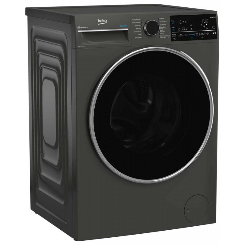 Beko 9kg Front Load Washing Machine Graphite with Steam and WiFi BFLB904ADG_Factory Seconds