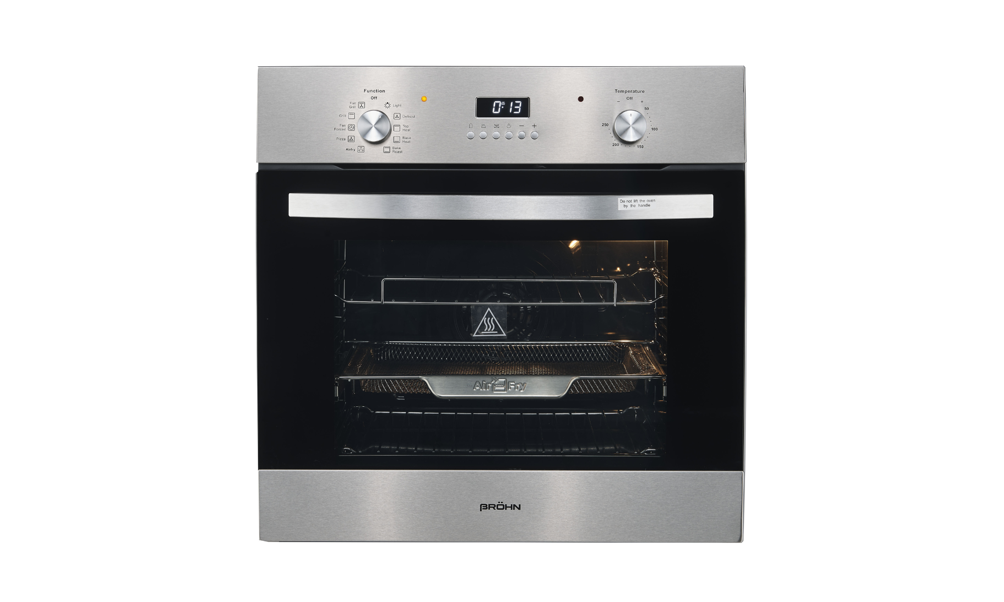 Brand New Brohn 60cm Built-in Electric Oven Stainless Steel 10 Functions with inBuilt AirFry mode