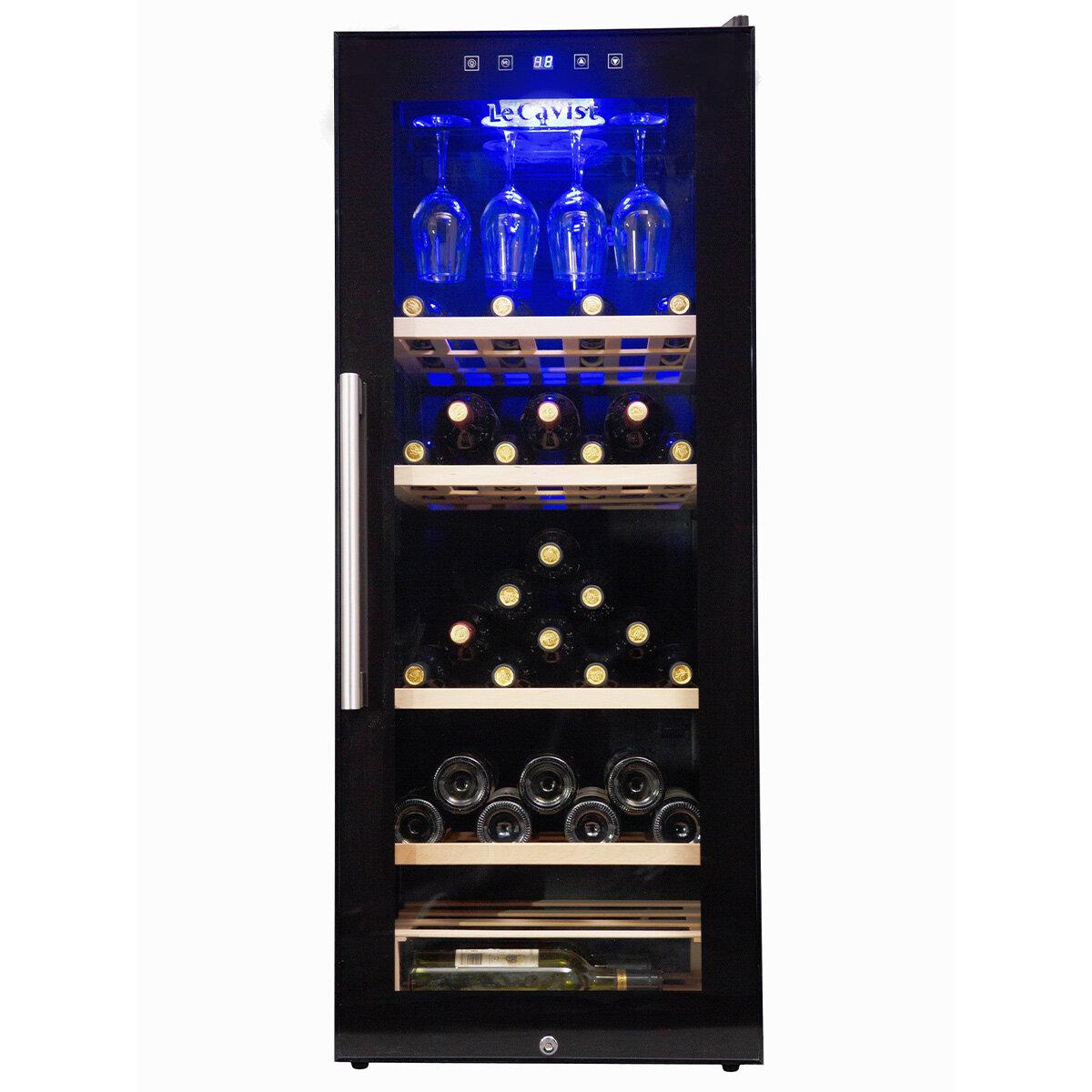 LECAVIST 97 Bottle Wine Cabinet Single Zone Black LCS100VN_Carton Damaged