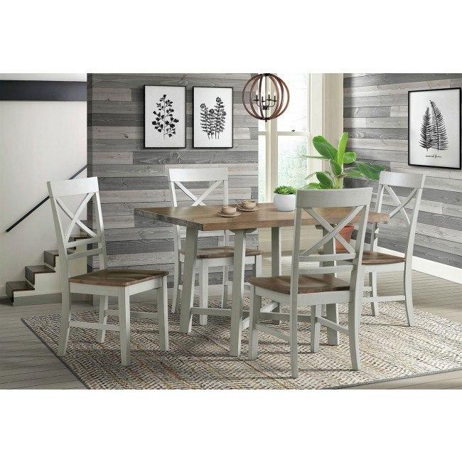 El Paso 5-Piece Dining Room Set_(Grey/Espresso) DEP4005DS, Brand new