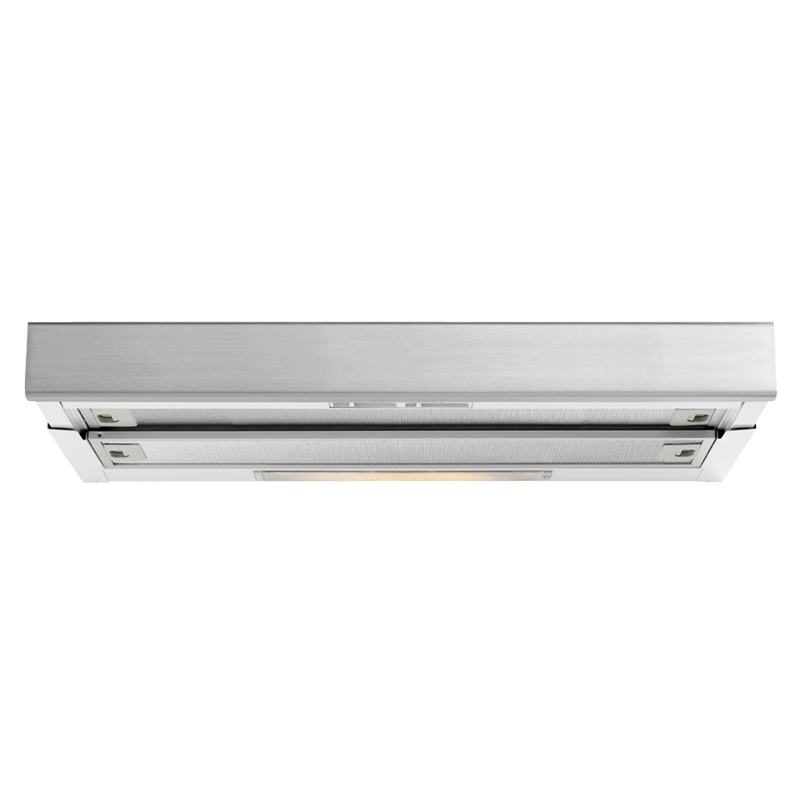 Baumatic Slideout Rangehood Twin Motor Recirculating or Ducted 90cm Stainless Steel_GEH9017- Carton Damaged