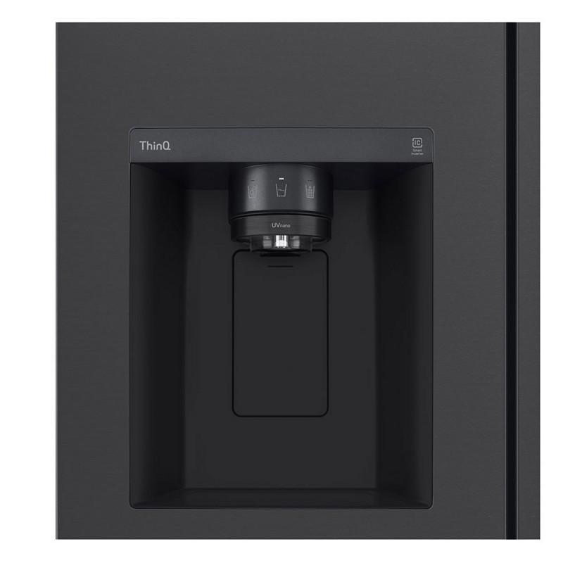 LG 635L Side by Side Fridge with Ice & Water Dispenser- GS-L600MBL- Carton Damaged