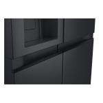 LG 635L Side by Side Fridge with Ice & Water Dispenser- GS-L600MBL- Carton Damaged