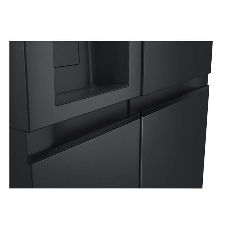 LG 635L Side by Side Fridge with Ice & Water Dispenser- GS-L600MBL- Carton Damaged