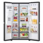 LG 635L Side by Side Fridge with Ice & Water Dispenser- GS-L600MBL- Carton Damaged