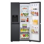 LG 635L Side by Side Fridge with Ice & Water Dispenser- GS-L600MBL- Carton Damaged