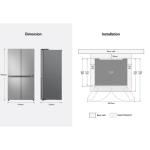 LG 665L Flat Door French Door Fridge Stainless Steel GF-B700PL - Carton Damaged