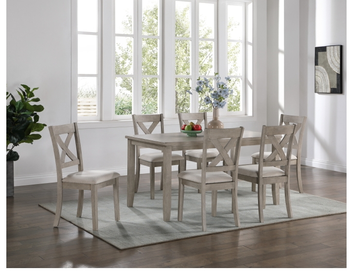 7-PIECES Dinner Set Light Grey_SH1187, Brand new