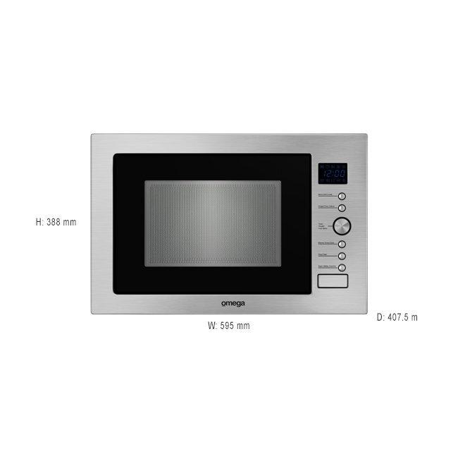 Omega 1000W 34L Fully Integrated Built-In Microwave OMW34X - Carton Damaged
