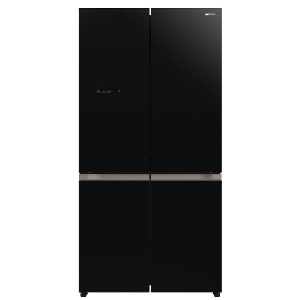 Hitachi RWB640VT0GBK 638L Glass Black French Door Inverter Refrigerator - Carton Damaged