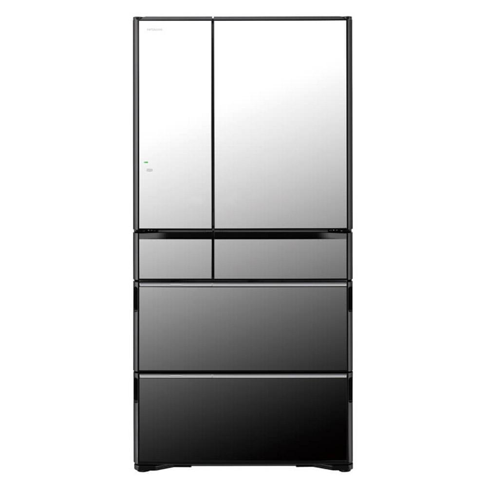 HITACHI RWX670RAXK 670L Black Glass French Door Inverter Fridge - Carton Damaged
