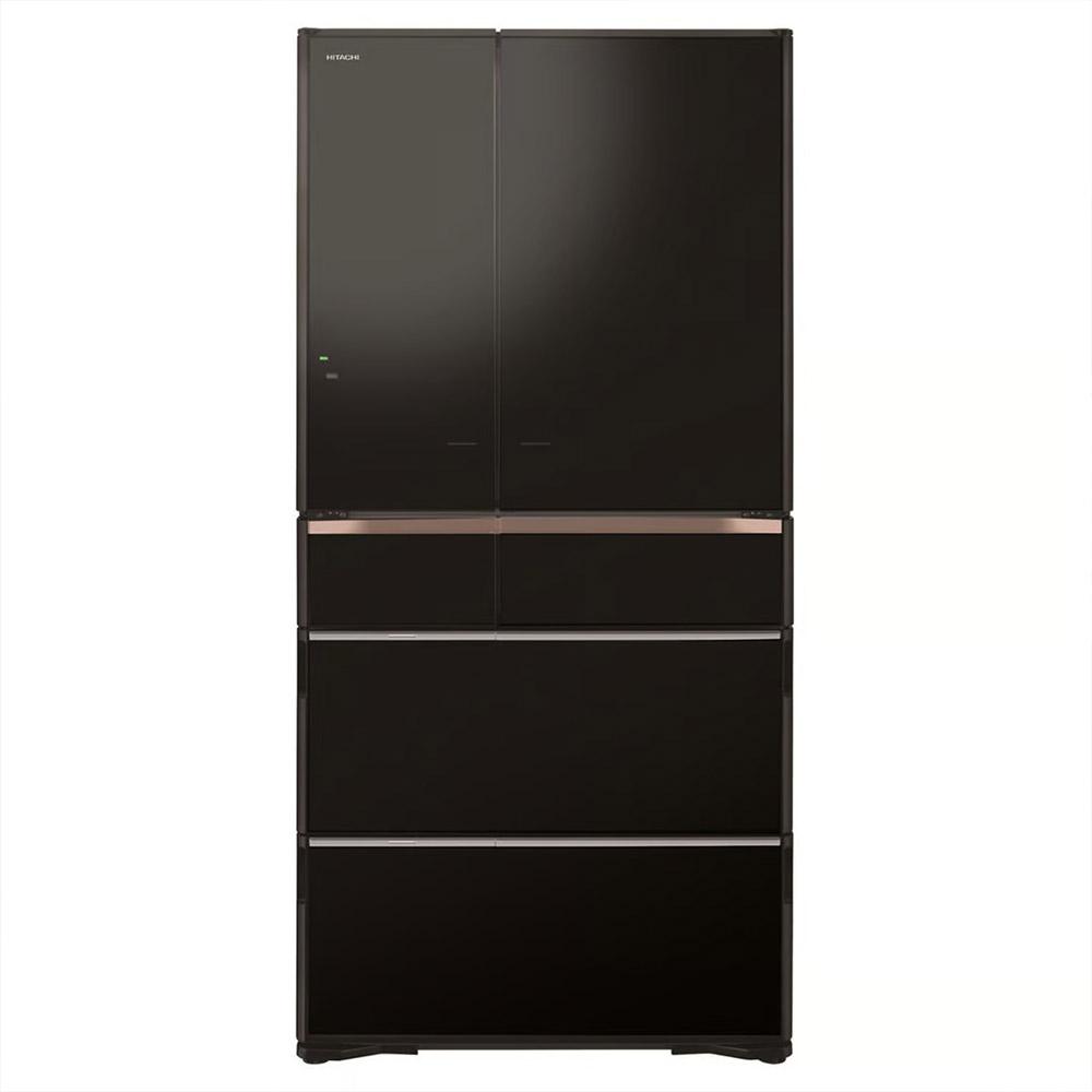 Hitachi RZX740RAXK 735L Multi Drawer French Door Fridge in Black Glass - Factory Seconds