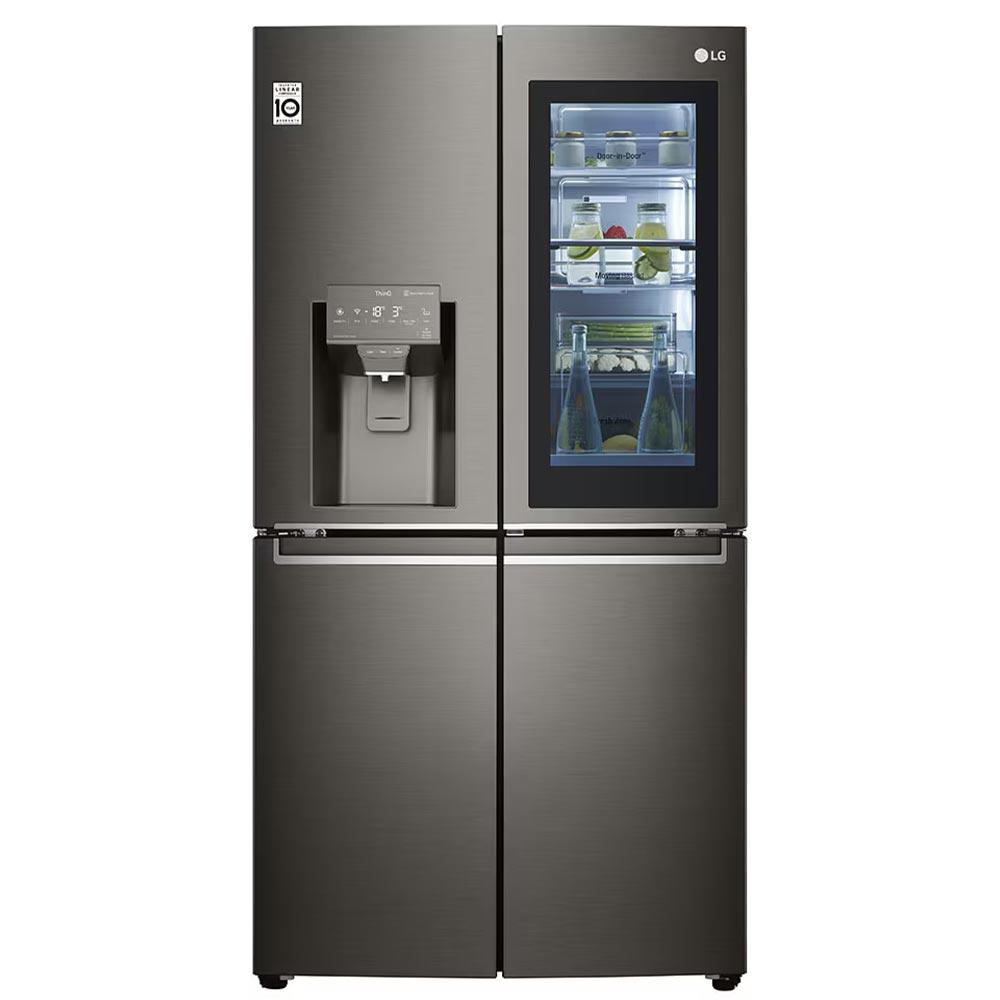 LG GF-V706BSL 637L French Door Fridge with InstaView Door-In-Door® in Black Stainless Finish - Factory Seconds