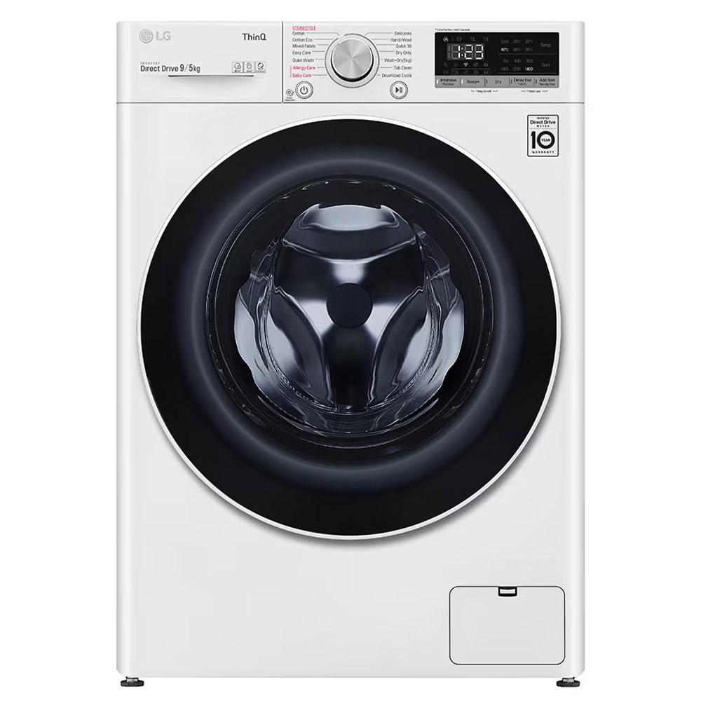 LG WVC5-1409W 9kg/5kg Front Load Washer Dryer Combo with Steam - Factory Seconds