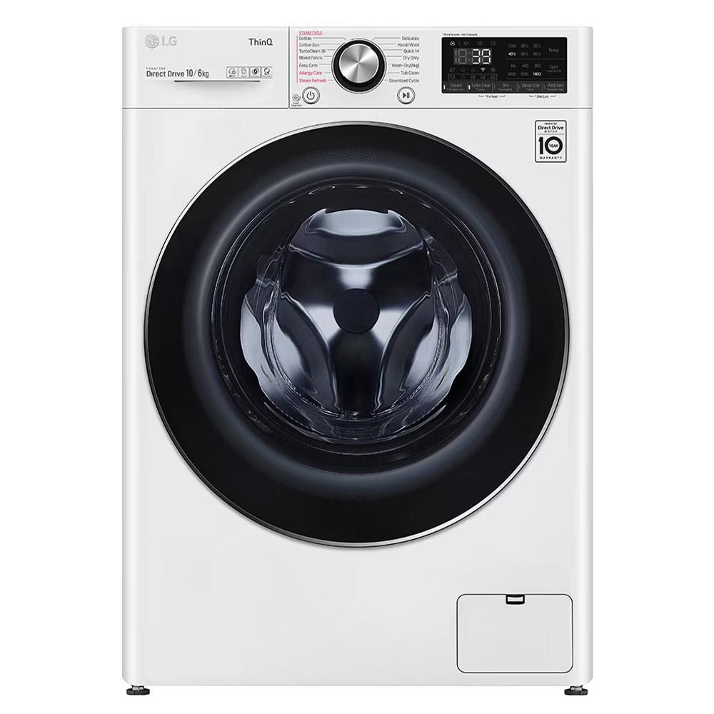 LG WVC9-1410W 10kg/6kg Front Load Washer Dryer Combo with Steam - Factory Seconds