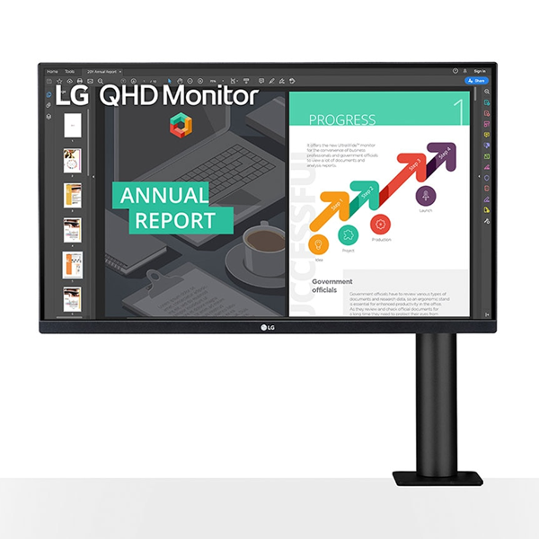 LG 27QN880-B 27" (68.5cm) 5ms QHD Ergo IPS Monitor - Carton Damaged