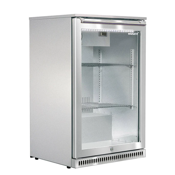 Husky ALF-C1-840 118L Stainless Steel Alfresco Drinks Chiller with Anti-Condensation Glass Door - Carton Damaged