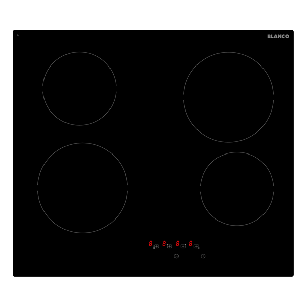 Blanco BCC640T 60cm, 4 Zone Touch Control Ceramic Cooktop - Carton Damaged