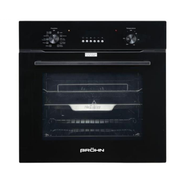 Brand New Brohn BRO6001BLK 60cm Black Glass Built-in Electric Oven