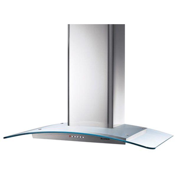 Blanco BWGG90X 90cm 650m³/hr 3 speed Stainless & Glass Canopy Rangehood - Carton Damaged