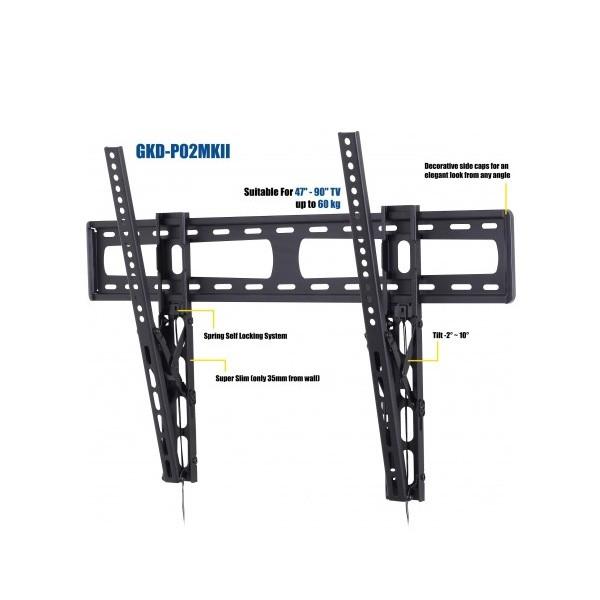 Brand New Gecko GKD-P02MKII 47"-90" Low Profile TV Wall Mount Bracket