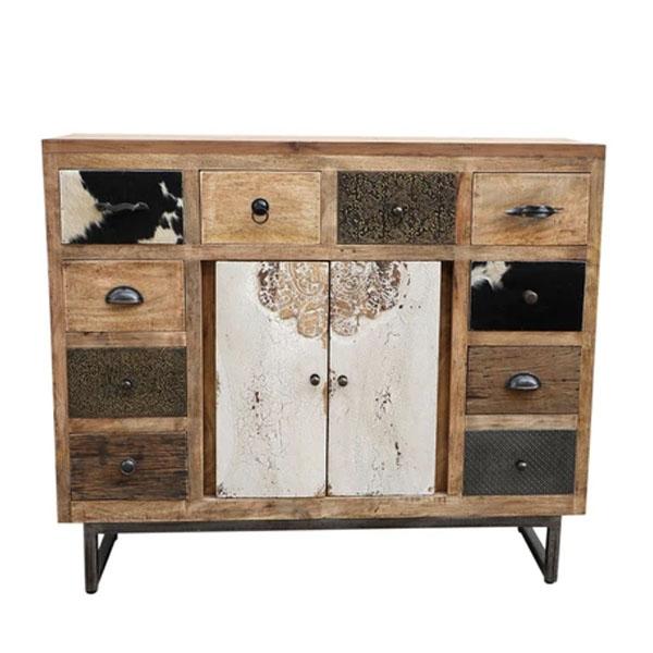 Riccione Lux Cowhide Patchwork Chest of Drawers