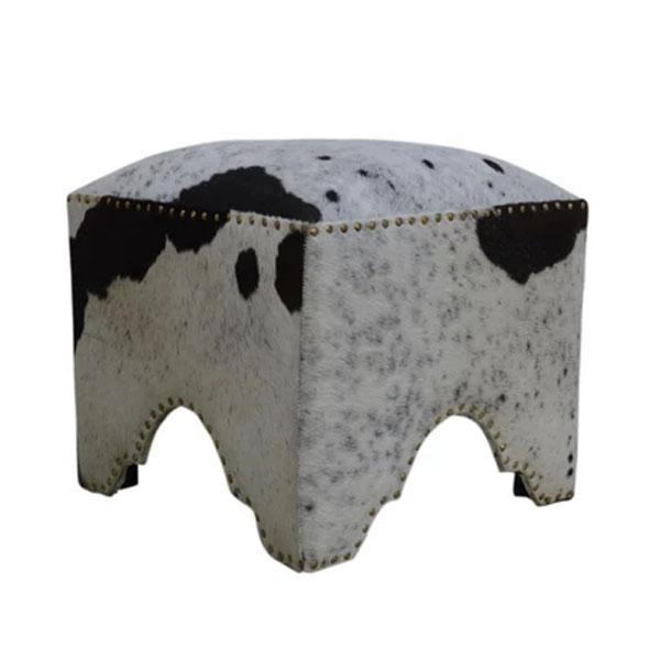 Riccione Lux Hand Made Hand Crafted Cow Ottoman