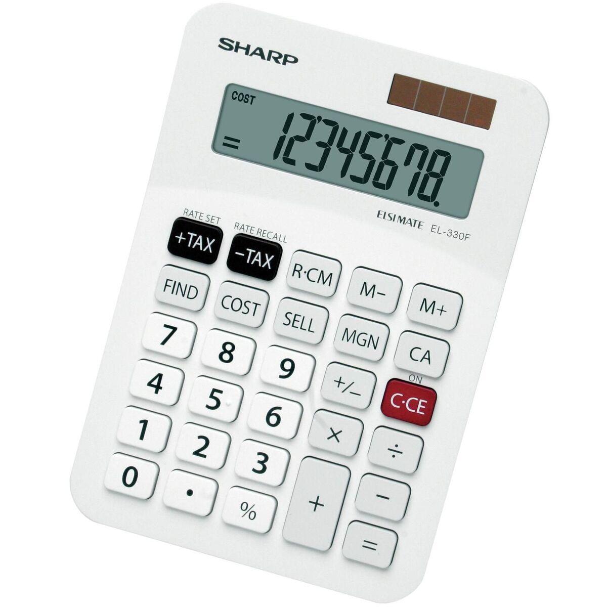 Brand New Sharp 8 digit Desktop Calculator with Battery & Solar Angled Display