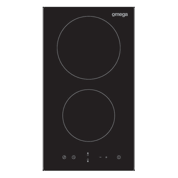 Omega OCC30TZ 30cm 2 Zone Black Glass Touch Control Ceramic Cooktop - Carton Damaged