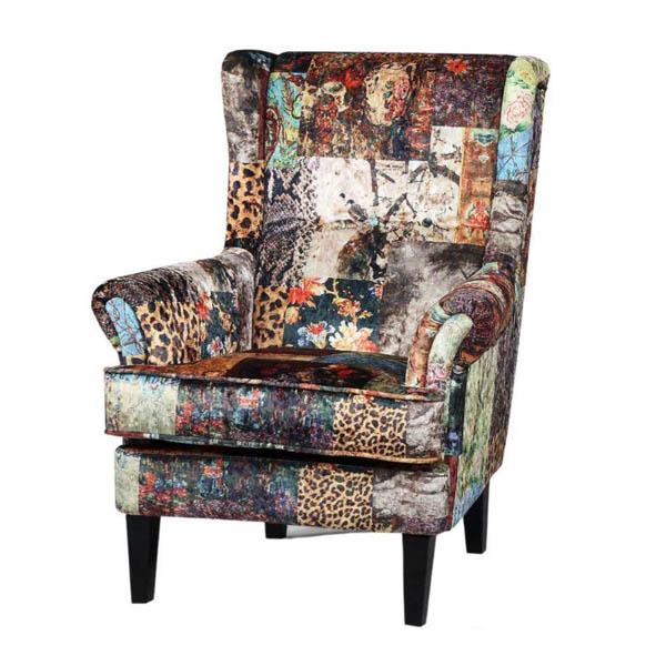 Riccione Lux Bella Armchair - Digital Print Patchwork