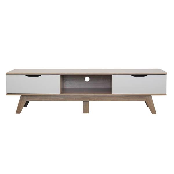 Riccione Lux Scandi Heimdall 2 Drawers Entertainment Unit TV Stand